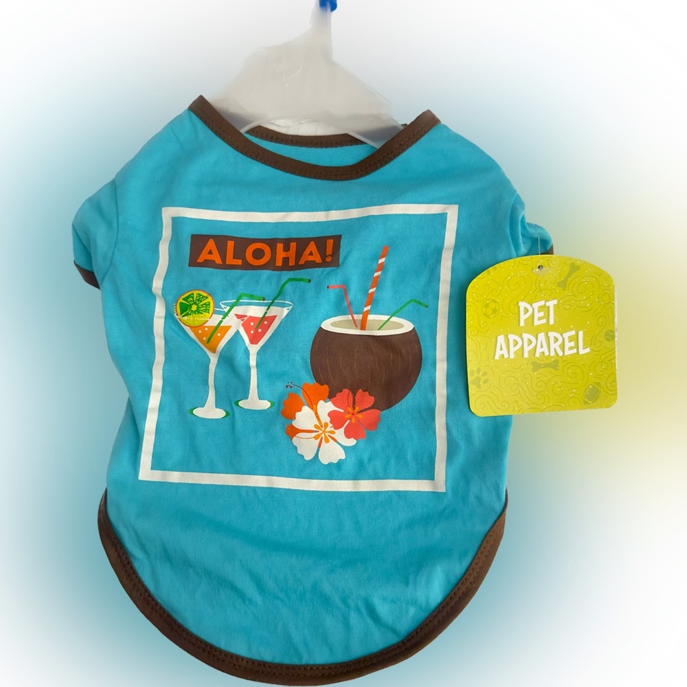 Cute ALOHA Dog T-shirt- Medium